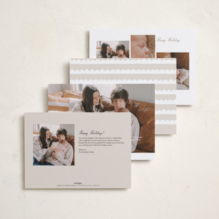 This is a coal babys first christmas with standard by Hooray Creative called merry scallop printing on recycled smooth signature in standard