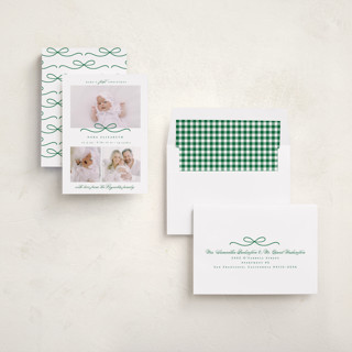 This is a pine babys first christmas with standard by Emily Betts called baby's first printing on recycled smooth signature in standard