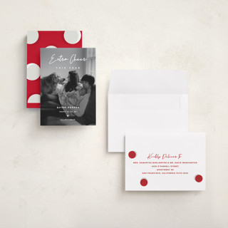 This is a snow babys first christmas with standard by fatfatin called extra cheer printing on recycled smooth signature in grand