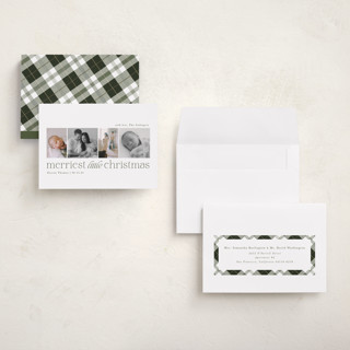 This is a forest babys first christmas with standard by Sarah Brown called little merriest printing on recycled smooth signature in grand