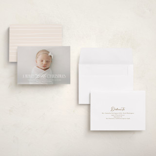 This is a snowflake babys first christmas with standard by Julie Murray called new little one printing on recycled smooth signature in grand