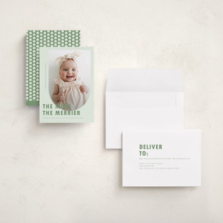 This is a peppermint babys first christmas with standard by Deynaaz Daraei called viola printing on recycled smooth signature in grand