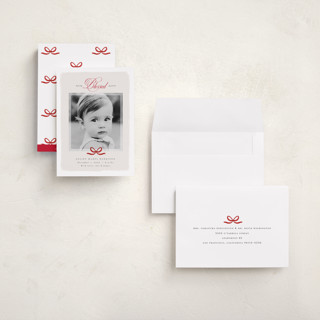 This is a cherry babys first christmas with standard by Nicoletta Savod called our blessed gift printing on recycled smooth signature in grand