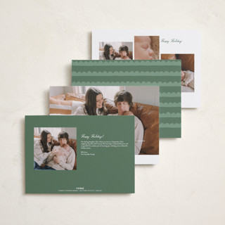 This is a holly babys first christmas with standard by Hooray Creative called merry scallop printing on recycled smooth signature in grand