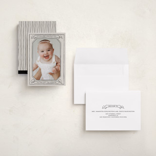 This is a midnight babys first christmas with standard by Inkblot Design called scroll printing on recycled smooth signature in grand