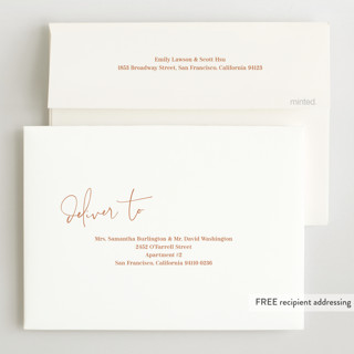 This is a desert foil stamped birth announcements with foil pressed by Lehan Veenker called a.k.a. printing on recycled smooth signature in standard