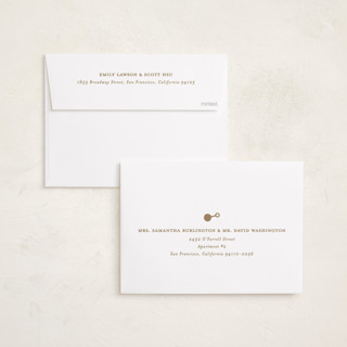 This is a snow foil stamped birth announcements with foil pressed by Creo Study called bevelled printing on recycled smooth signature in standard
