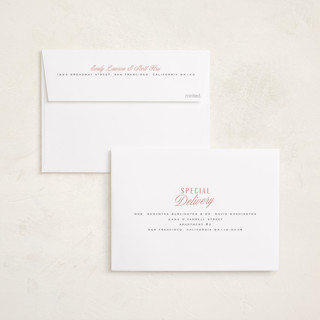 This is a lemonade foil stamped birth announcements with foil pressed by Everett Paper Goods called adeline printing on recycled smooth signature in standard