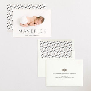 This is a ebony grand birth announcements with standard by Kaydi Bishop called straight forward printing on recycled smooth signature in grand