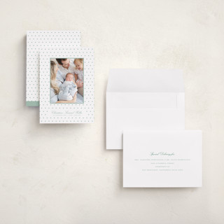 This is a eucalyptus grand birth announcements with standard by Blustery August called elio printing on recycled smooth signature in grand