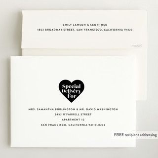 This is a pearl grand birth announcements with standard by Lori Wemple called name printing on recycled smooth signature in grand