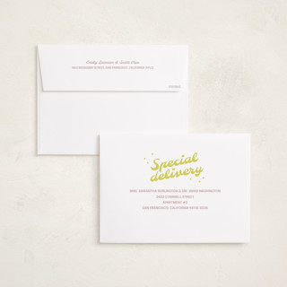 This is a mauve grand birth announcements with standard by Inkblot Design called retro printing on recycled smooth signature in grand