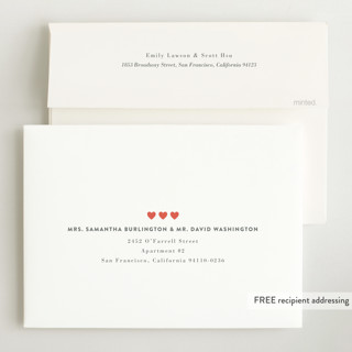 This is a coral grand birth announcements with standard by Jessie Steury called gingham printing on recycled smooth signature in grand