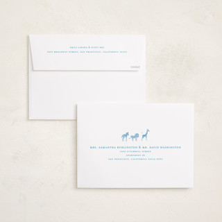 This is a sky grand birth announcements with standard by Jill Delavan called safari parade printing on recycled smooth signature in grand