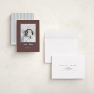 This is a teddy bear grand birth announcements with standard by Alston Foster called peanut printing on recycled smooth signature in grand