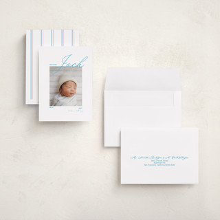 This is a ocean grand birth announcements with standard by Jen Ramsey called congratulations printing on recycled smooth signature in grand