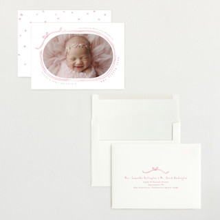 This is a gumdrop grand birth announcements with standard by Creo Study called bundle of joy printing on recycled smooth signature in grand