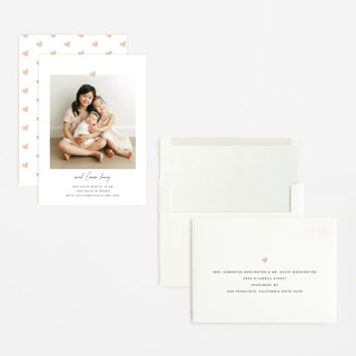 This is a camellia grand birth announcements with standard by Blustery August called camellia printing on recycled smooth signature in grand