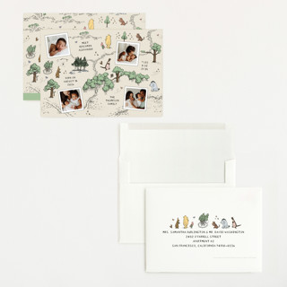 This is a natural grand birth announcements with standard by Heather Schertzer called hundred acre wood printing on recycled smooth signature in grand