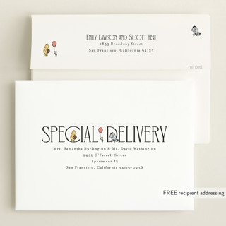 This is a ink grand birth announcements with standard by Heather Schertzer called silly old bear printing on recycled smooth signature in grand