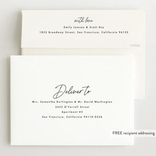 This is a marshmallow grand birth announcements with standard by chocomocacino called raclette printing on recycled smooth signature in grand