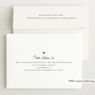 This is a charcoal grand birth announcements with standard by Lisa Assenmacher called with full hearts printing on recycled smooth signature in grand