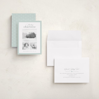 This is a pool grand birth announcements with standard by Sarah Curry called little gallery printing on recycled smooth signature in grand