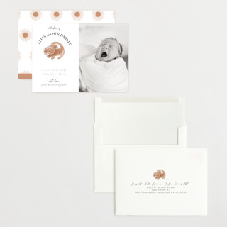 This is a desert grand birth announcements with standard by Maja Cunningham called disney the little lion king printing on recycled smooth signature in grand