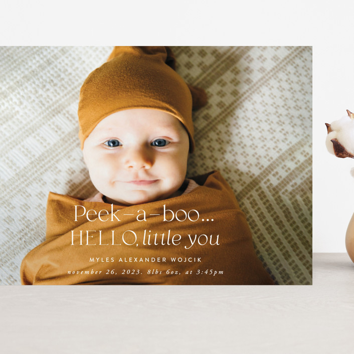 Ho Ho Ho Hello! Grand Birth Announcements by Ashley DeMeyere Minted