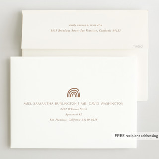 This is a cotton grand birth announcements with standard by Robin Ott called modern inset printing on smooth signature in grand