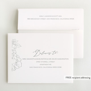 This is a lead baby shower thank you cards with gloss press by Nicoletta Savod called enchant printing on strathmore in standard