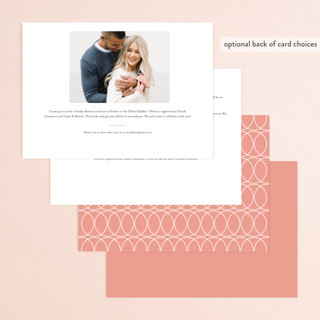 This is a peach bridal shower invitations with foil pressed by Yaling Hou Suzuki called modern take printing on signature in standard