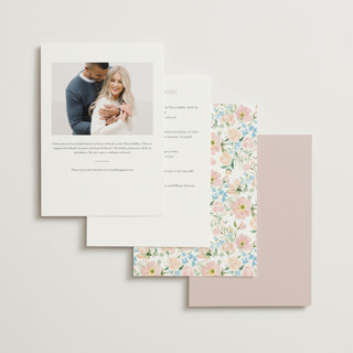 This is a bisque bridal shower invitations with foil pressed by Itsy Belle Studio called fiona printing on signature in standard