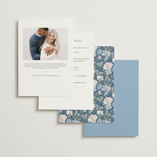 This is a bluebell bridal shower invitations with foil pressed by Itsy Belle Studio called prosecco & petals printing on signature in standard