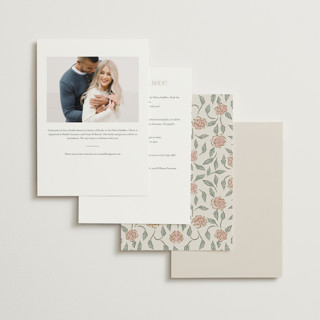 This is a blush meadow bridal shower invitations with foil pressed by Grae called dancing in the garden printing on signature in standard