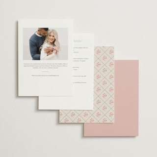This is a versailles bridal shower invitations with foil pressed by Claudia Orengo called victorian printing on signature in standard