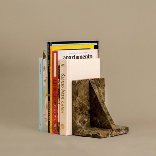 This is a beige accent pieces by Algo Studio called tope para libros brown bookend in standard