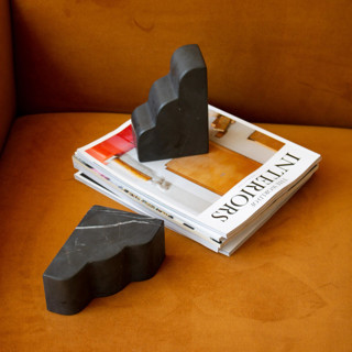 This is a black accent pieces by the parmatile shop called the parmatile shop x maison rogue cloud bookend (nero) in standard