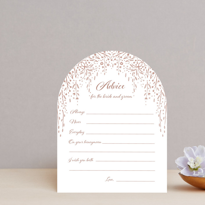 floral spray Bridal Shower Insert Cards by Paper Sun Studio Minted