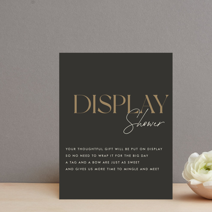 Modern Elegance Bridal Shower Insert Cards by Kendall Minted