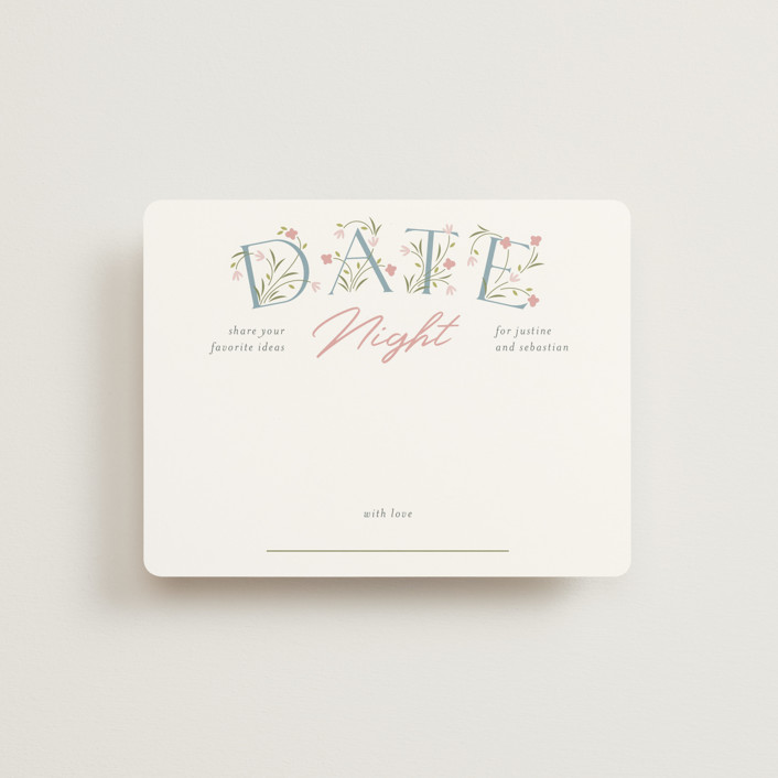 "Mai Tai" - Bridal Shower Insert Cards in Orchid by letterfix.