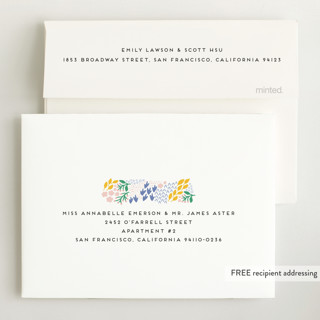 This is a blush petite birth announcements with standard by Genna Blackburn called little foliage printing on recycled smooth signature in petite