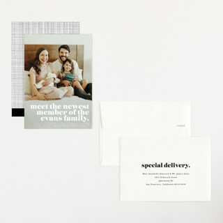 This is a cloud petite birth announcements with standard by Lori Wemple called newest printing on signature in petite