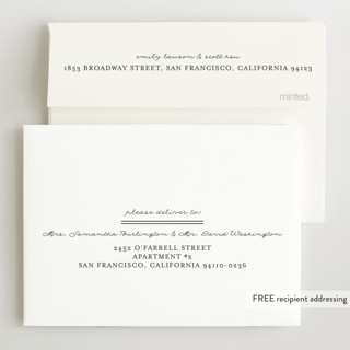 This is a slate petite birth announcements with standard by Brianne Larsen called classically modern printing on recycled smooth signature in petite