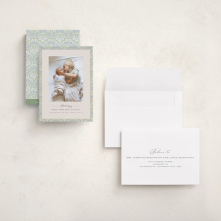 This is a meadow petite birth announcements with standard by Erica Krystek called parisienne printing on signature in petite