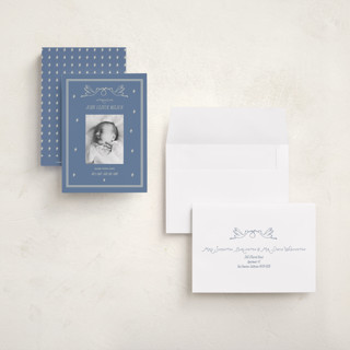 This is a neptune petite birth announcements with standard by Rina Ozum called our little miracle printing on signature in petite