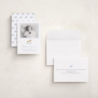 This is a powder petite birth announcements with standard by Pati Cascino called ternure printing on signature in petite