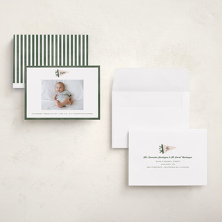 This is a ivy petite birth announcements with standard by Pixel and Hank called pennant printing on signature in petite
