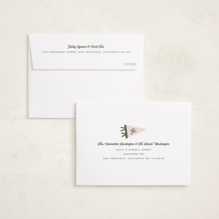 This is a ivy petite birth announcements with standard by Pixel and Hank called pennant printing on signature in petite