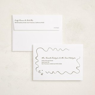 This is a linen petite birth announcements with standard by Zove Ahhh called dreamland printing on signature in petite